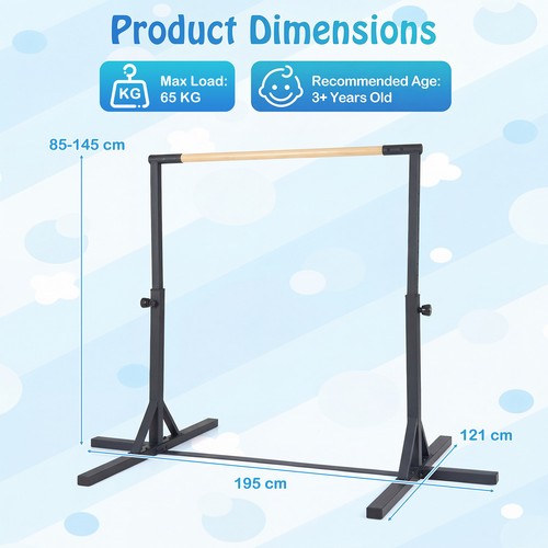 Adjustable gymnastics bar - gymnastics, for